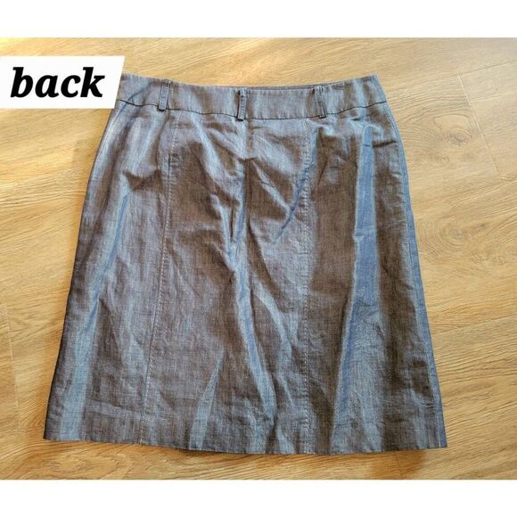 Ann Taylor LOFT  skirt lined size 8 casual work blue - Picture 3 of 3